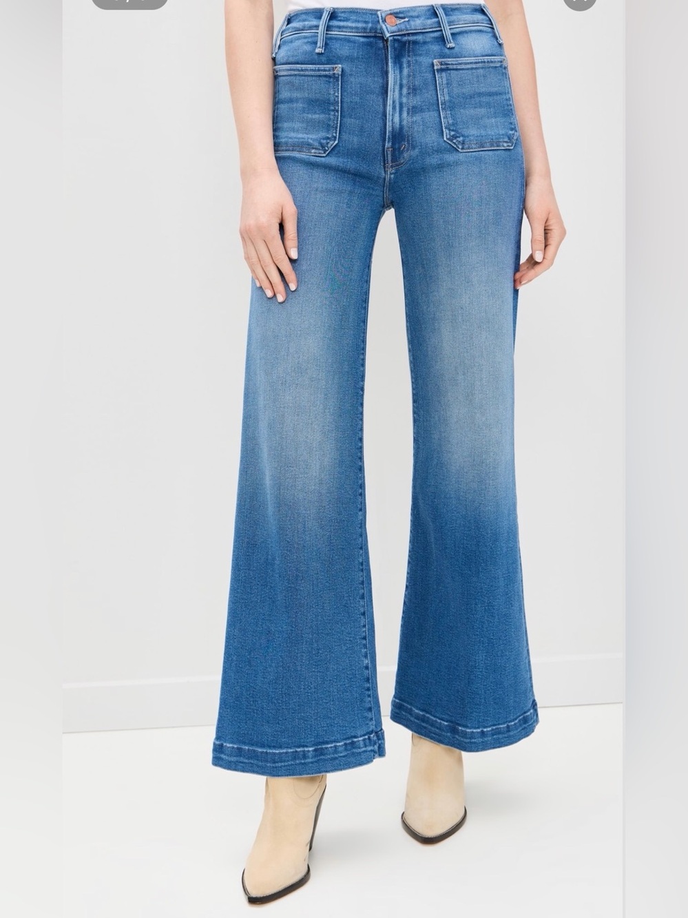 MOTHER Hustler Roller Patch Pocket Sneak Jeans Piece By Piece